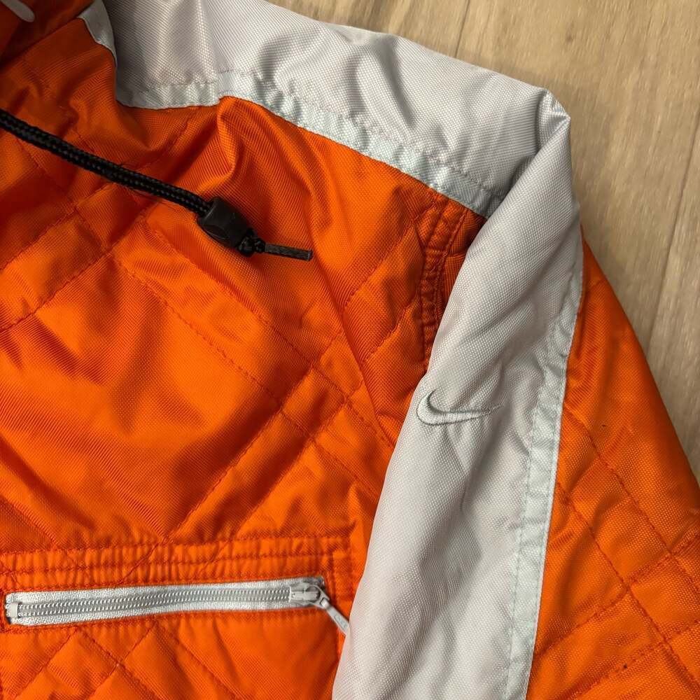 Nike - Orange Quilted Windbreaker Jacket - L